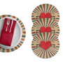 Hermia Set de 4 Manteles Individuales Multicolor de 37 cm
